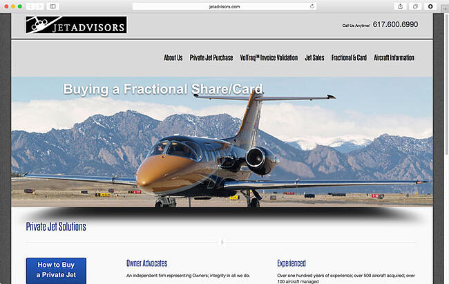 aviation marketing website design